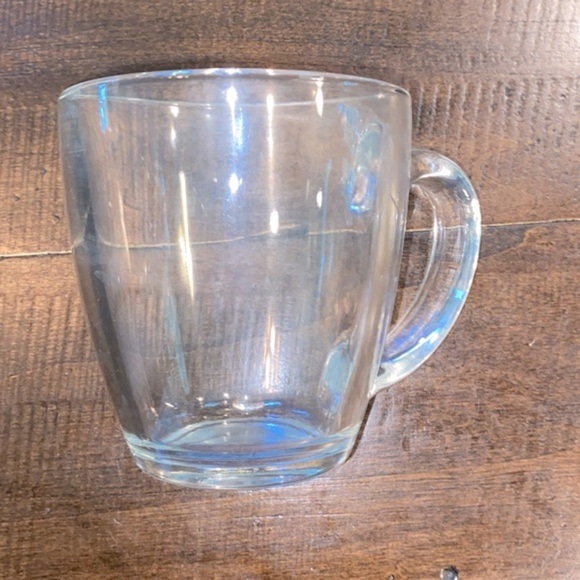 Large clear thick glass mug for coffee, tea or hot chocolate - Picture 1 of 5